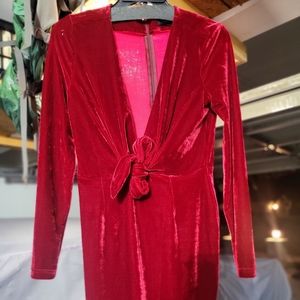 New velvet dark Rich red size small